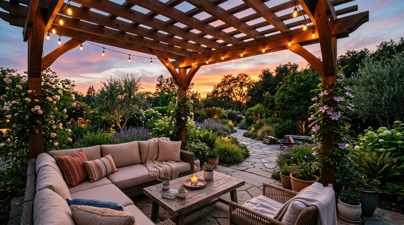 Finish with a backyard space people want to use inspiration for a backyard pergola space.